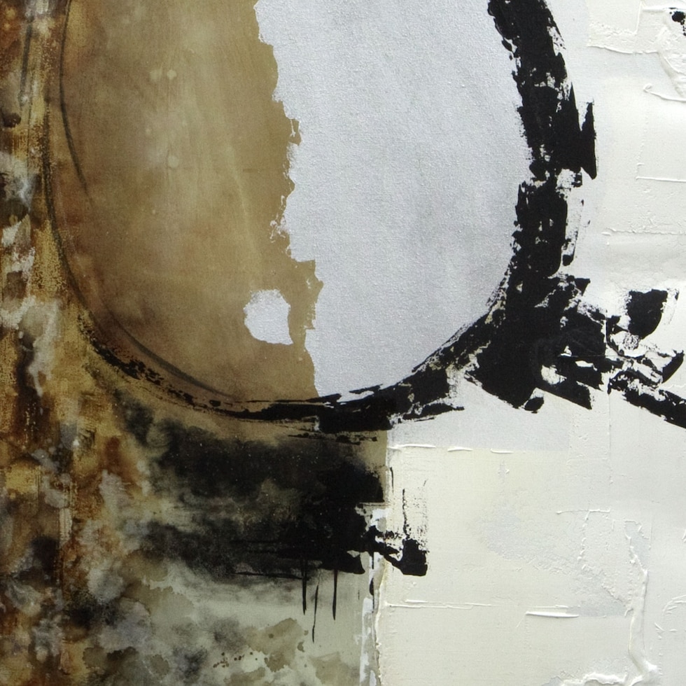 free flow white black gold wall art   
