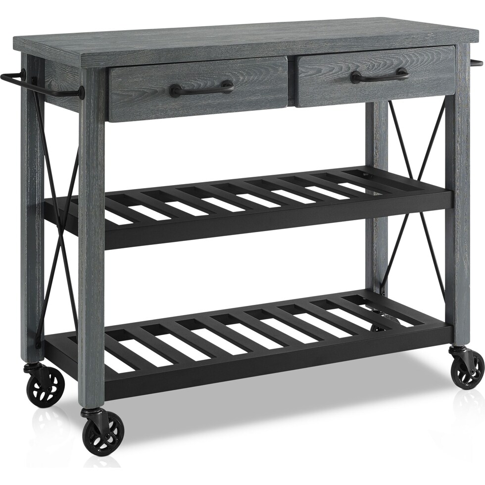 fremont gray kitchen cart   