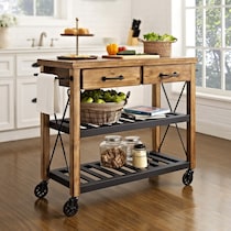 fremont light brown kitchen cart   