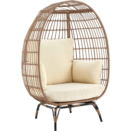 Fresno Indoor/Outdoor Free Standing Egg Chair - Cream