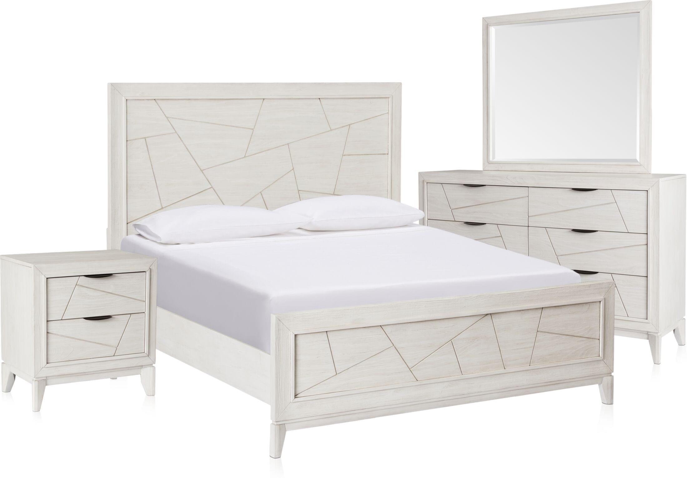 White bed and on sale dresser set