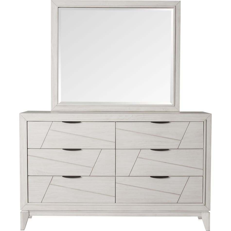 fresno white dresser & mirror   