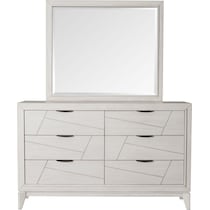 fresno white dresser and mirror   