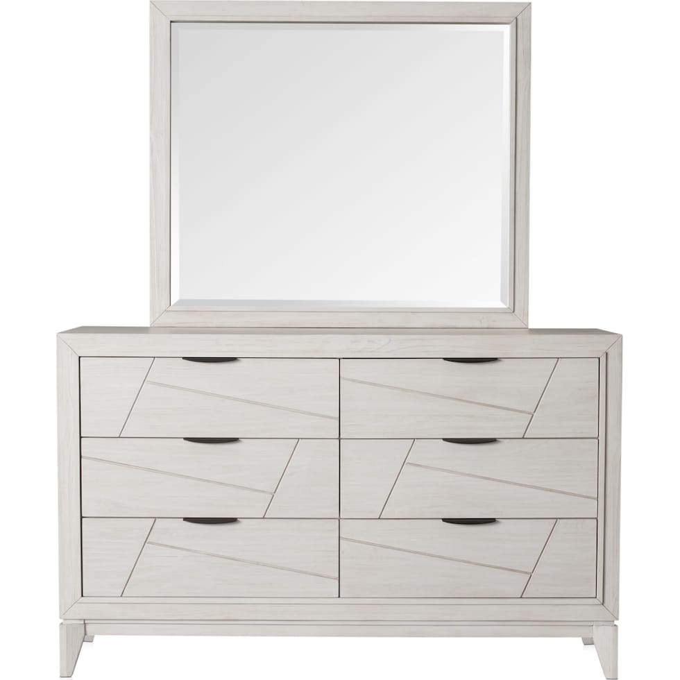 fresno white dresser and mirror   