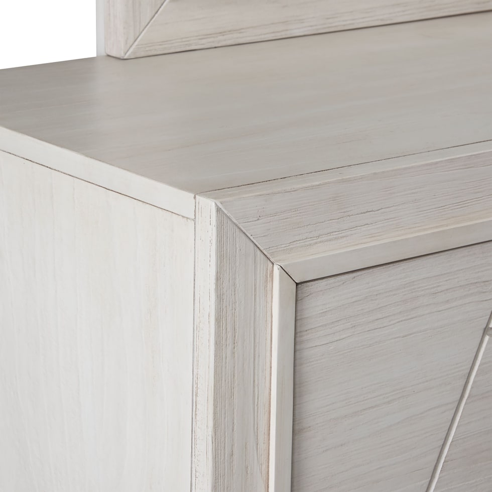 fresno white dresser and mirror   
