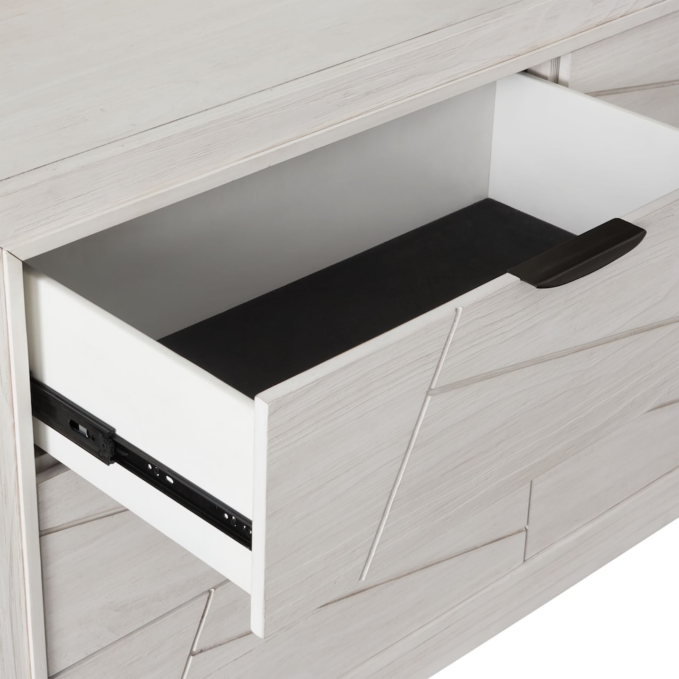 fresno white dresser and mirror   