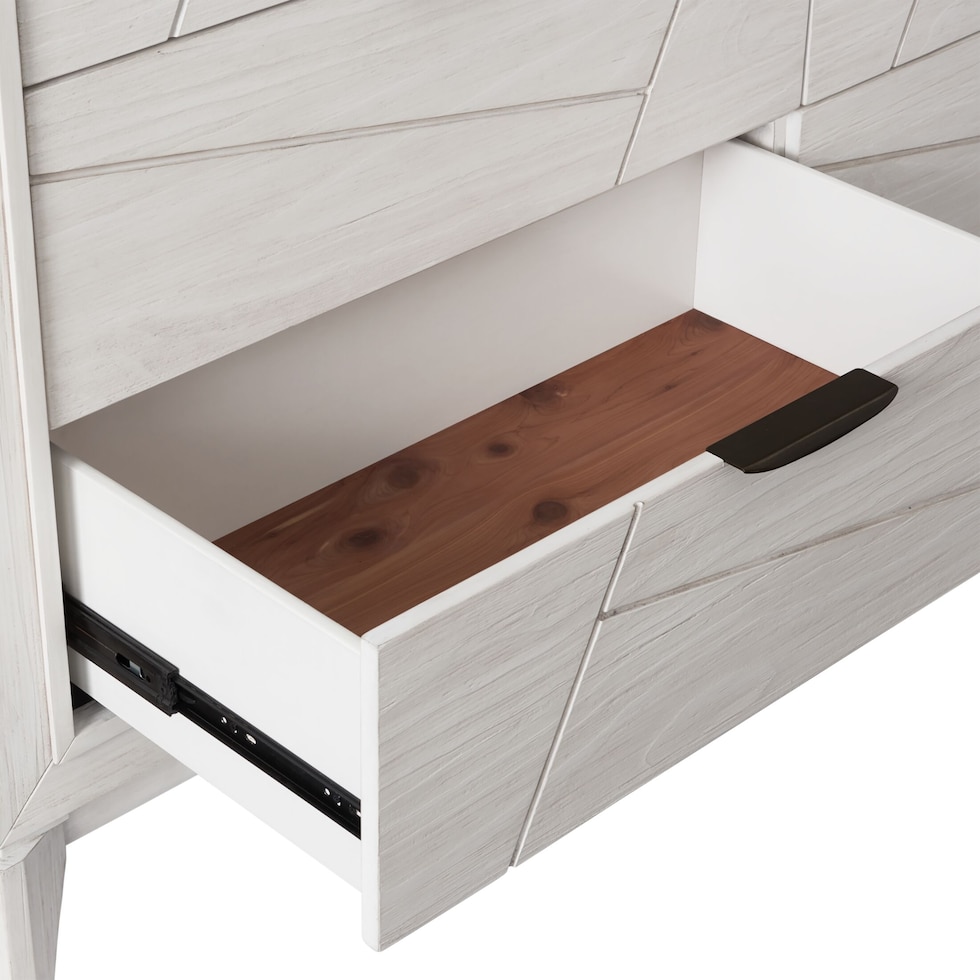 fresno white dresser and mirror   