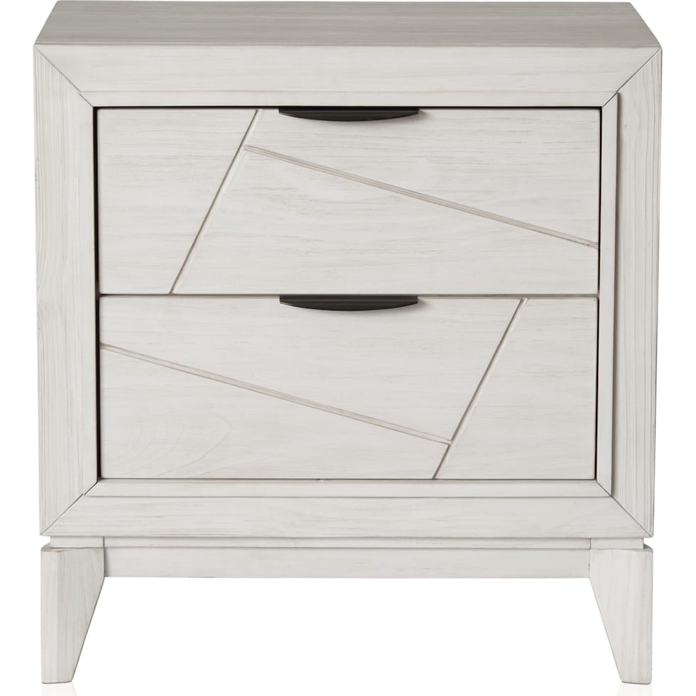 fresno white nightstand   