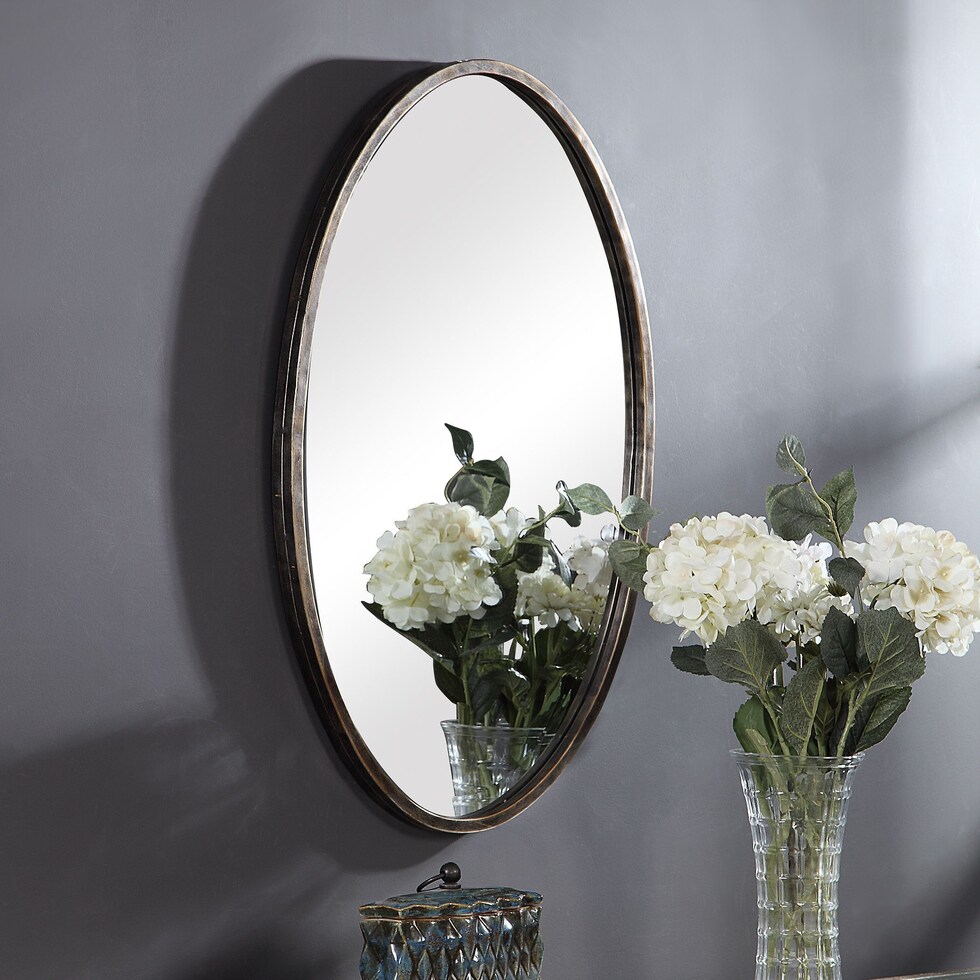 frida dark brown mirror   