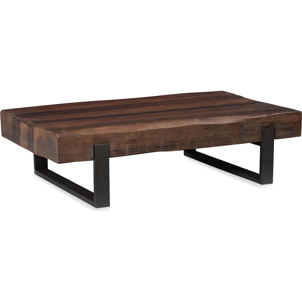 frisco occasional dark brown coffee table   