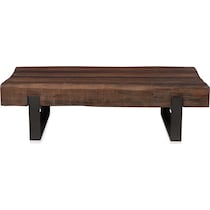 frisco occasional dark brown coffee table   