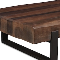 frisco occasional dark brown coffee table   