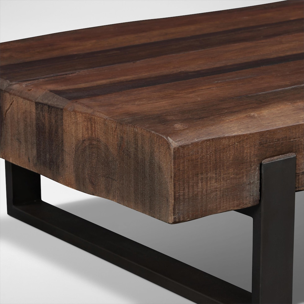 frisco occasional dark brown coffee table   