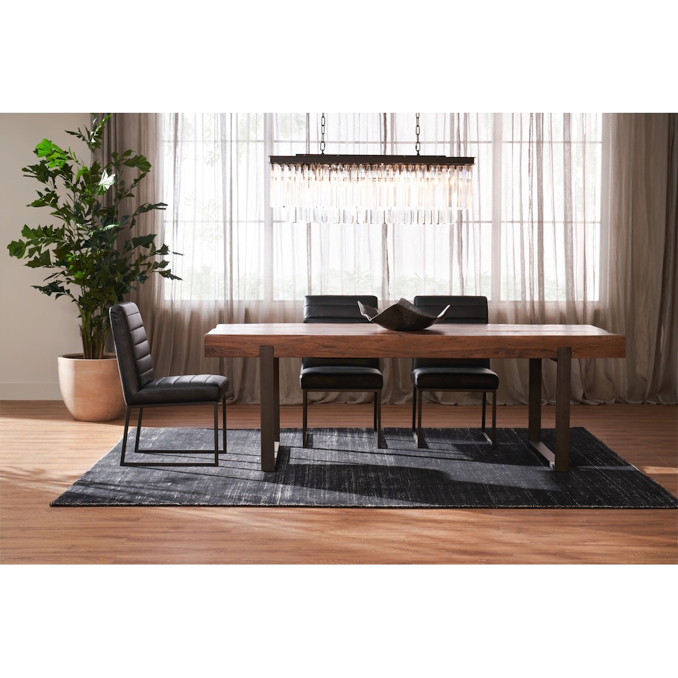 frisco dark brown dining table   