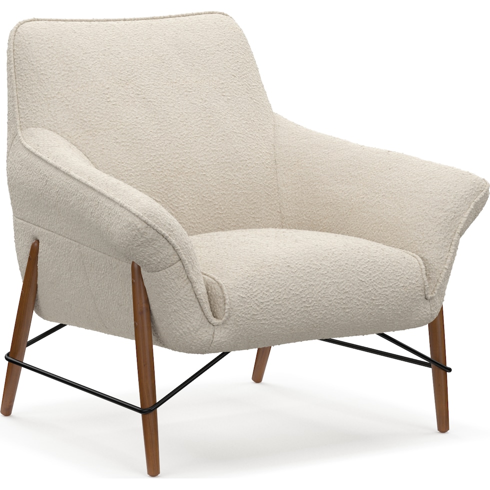 fritz white accent chair   