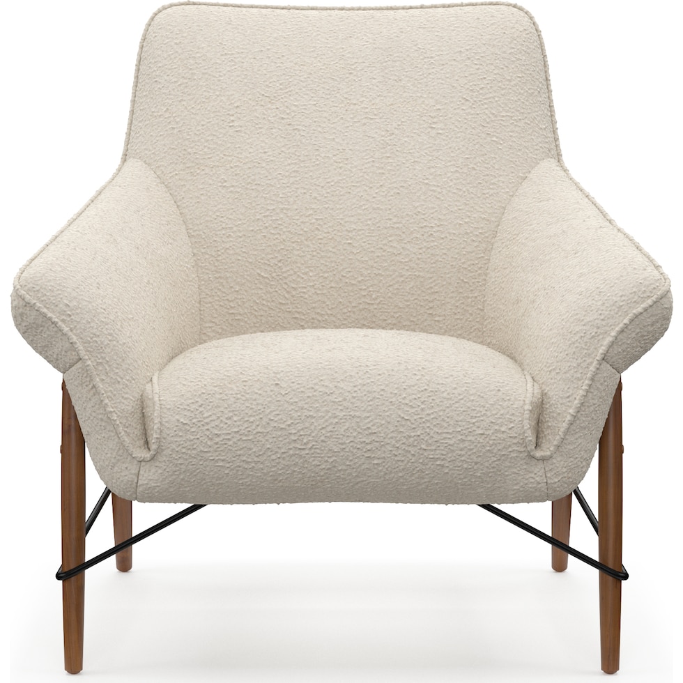 fritz white accent chair   