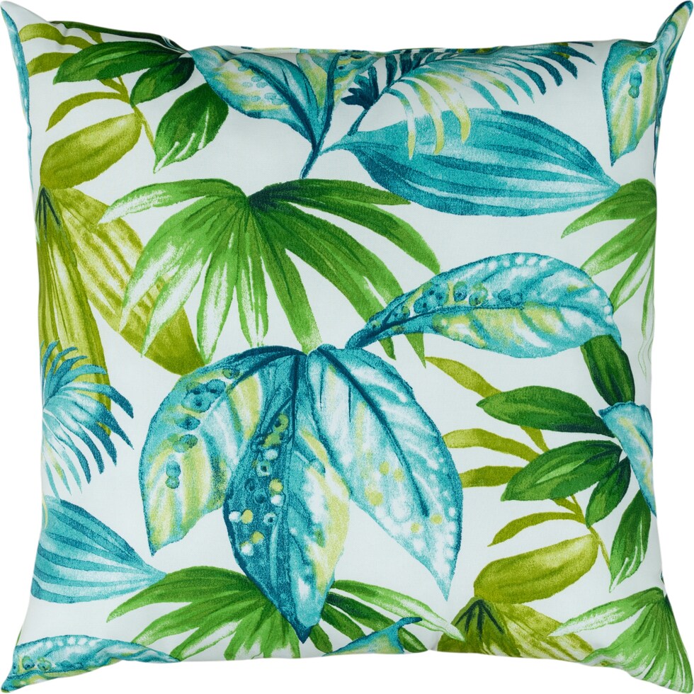fronds green outdoor pillow   