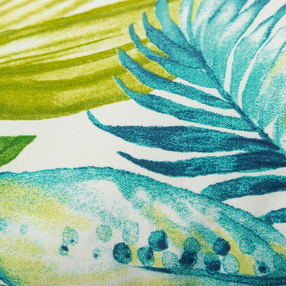 fronds green outdoor pillow   
