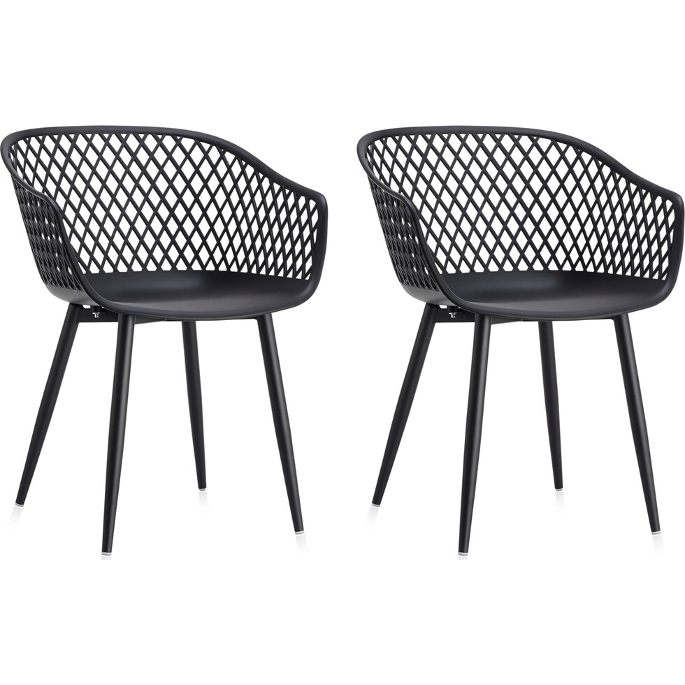 frontier black outdoor chair set   