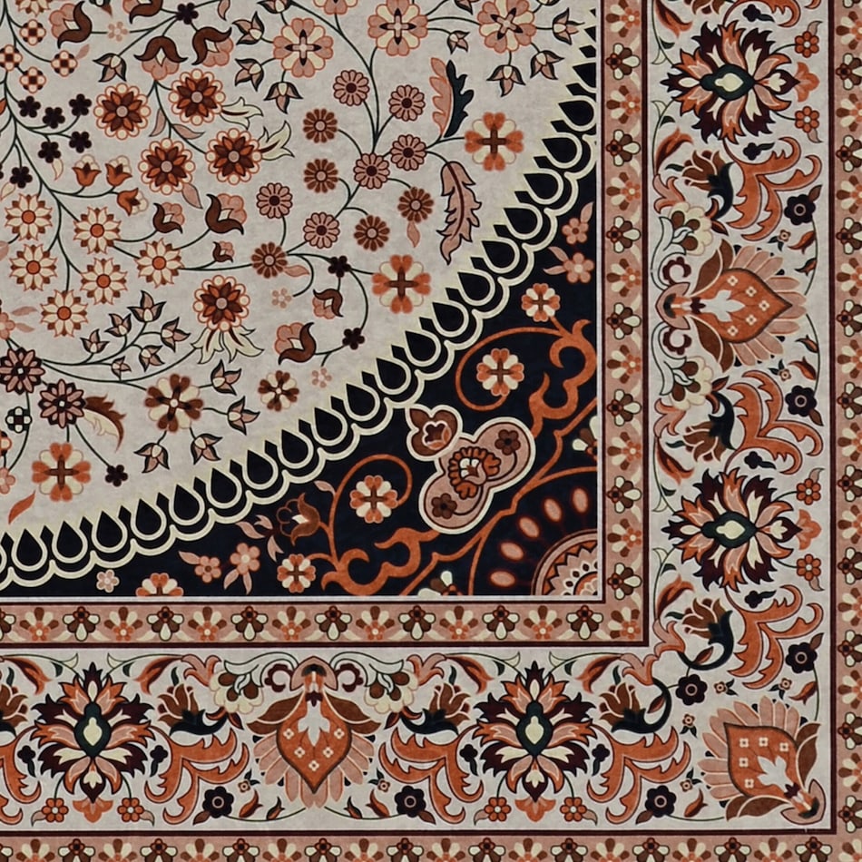 fuji cream copper area rug  x    