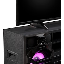 fusion black fireplace tv stand   