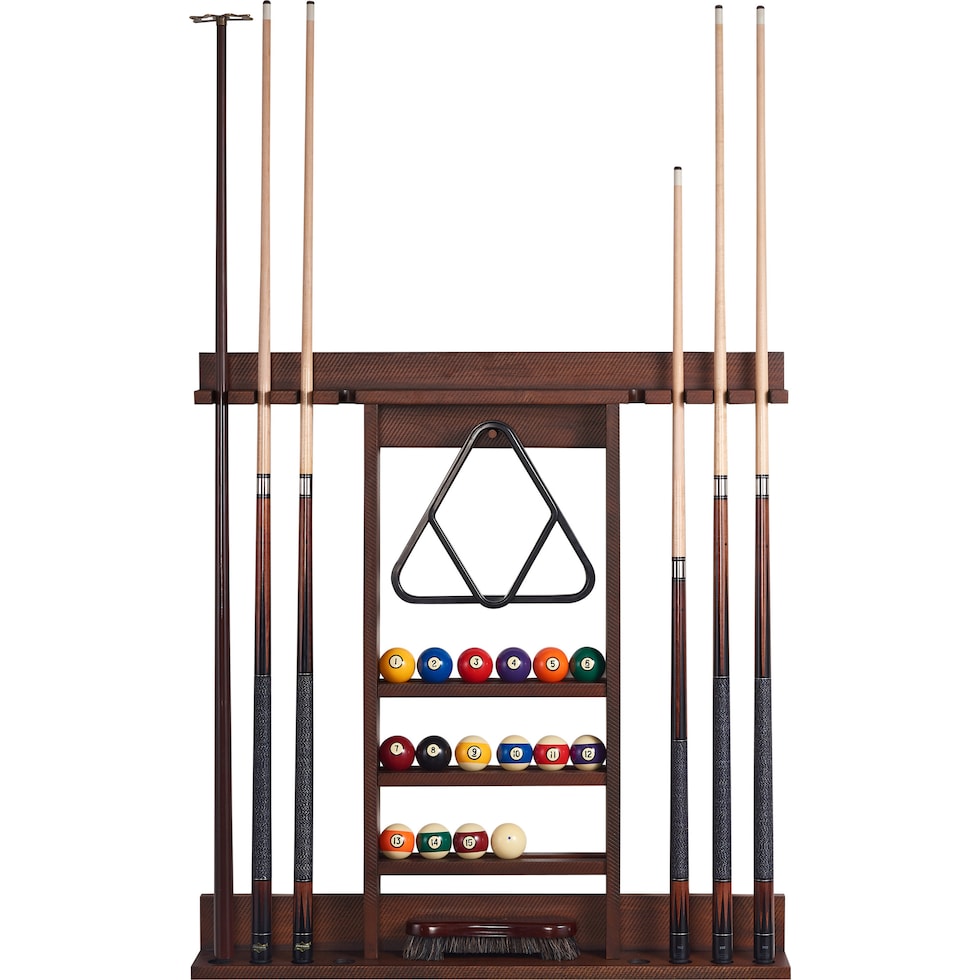 gable dark brown cue rack   