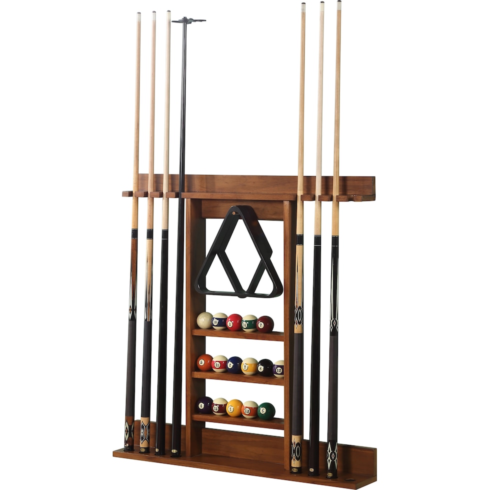 gable dark brown cue rack   