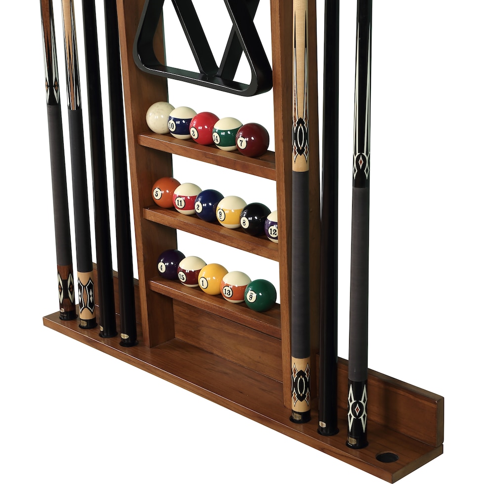 gable dark brown cue rack   