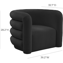 gabriel black accent chair   