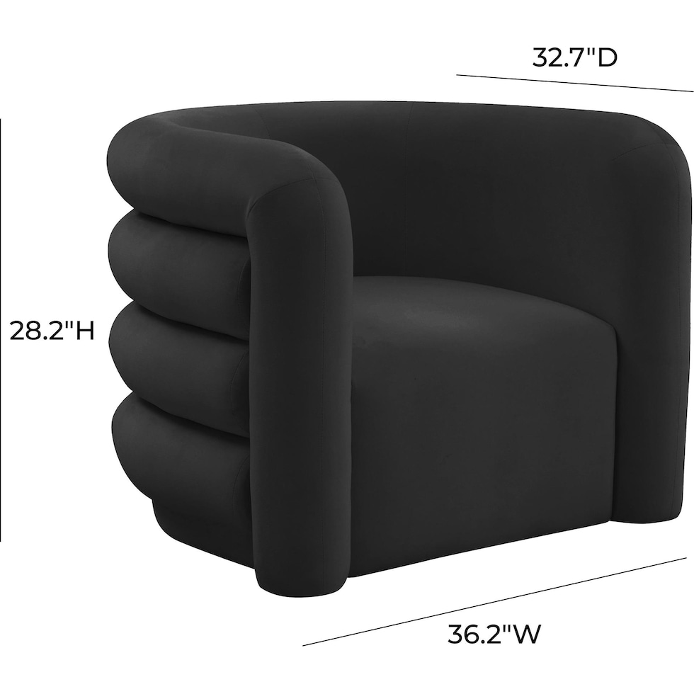 gabriel black accent chair   