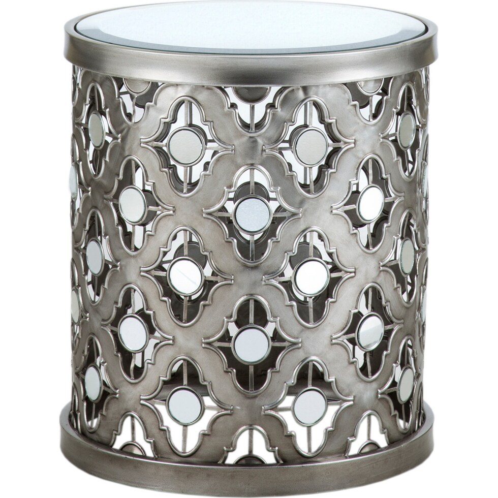 gabriele silver side table   