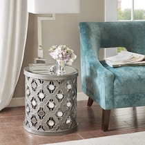 gabriele silver side table   