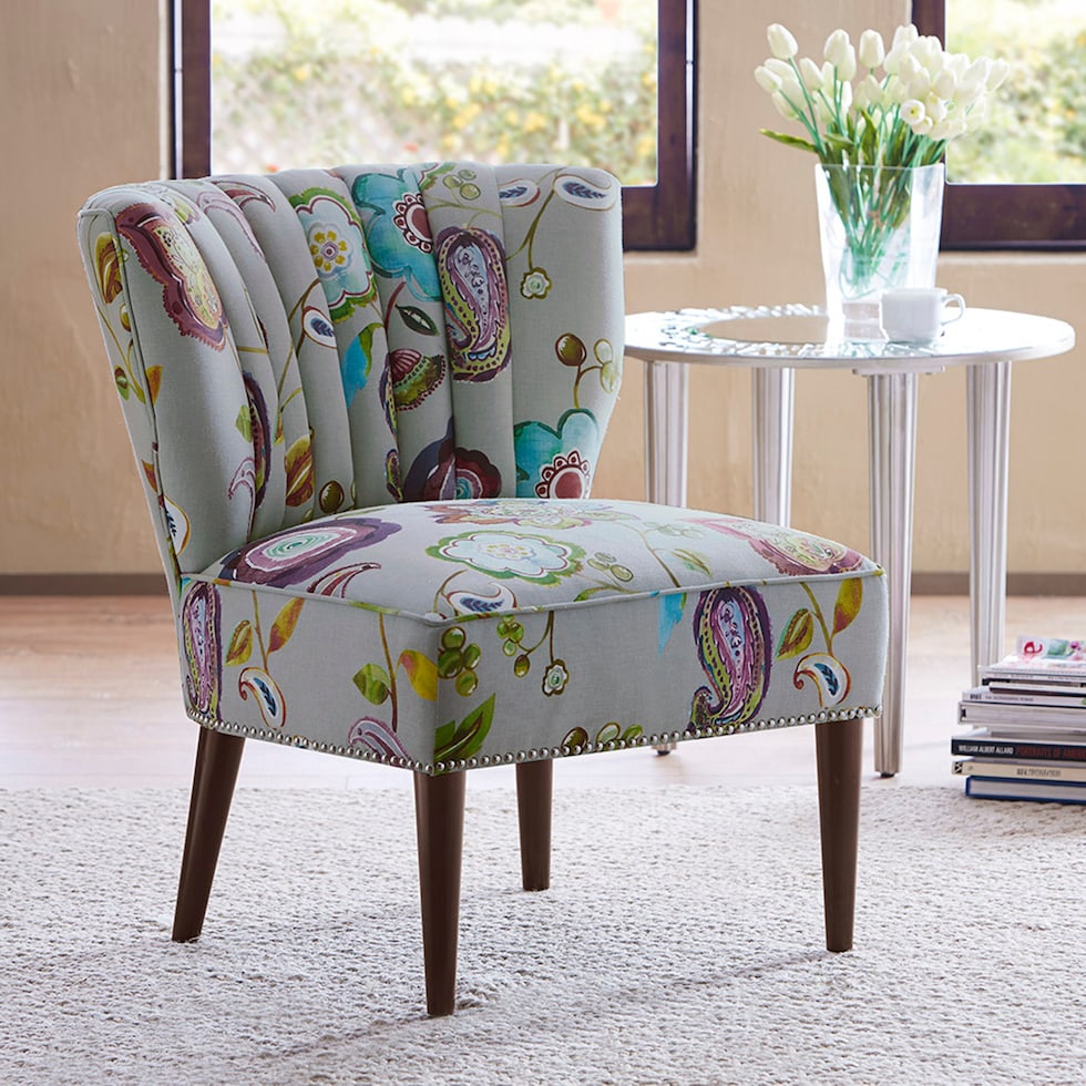 gabrielle multicolor accent chair   