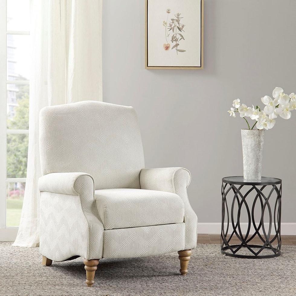 gaines white recliner   