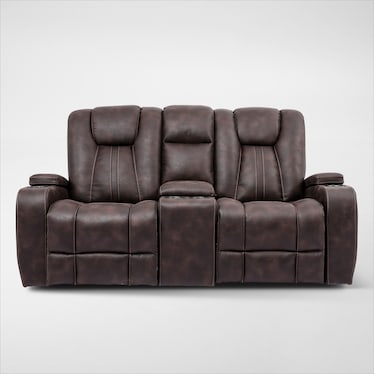 Galaxy Manual Reclining Loveseat with USB Charging