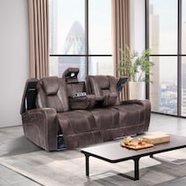 galaxy dark brown loveseat   