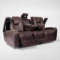 galaxy dark brown loveseat   