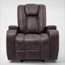 galaxy dark brown recliner   
