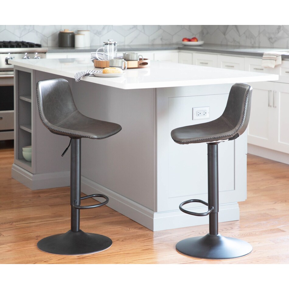 Gale Set of 2 Adjustable Bar Stools American Signature Furniture