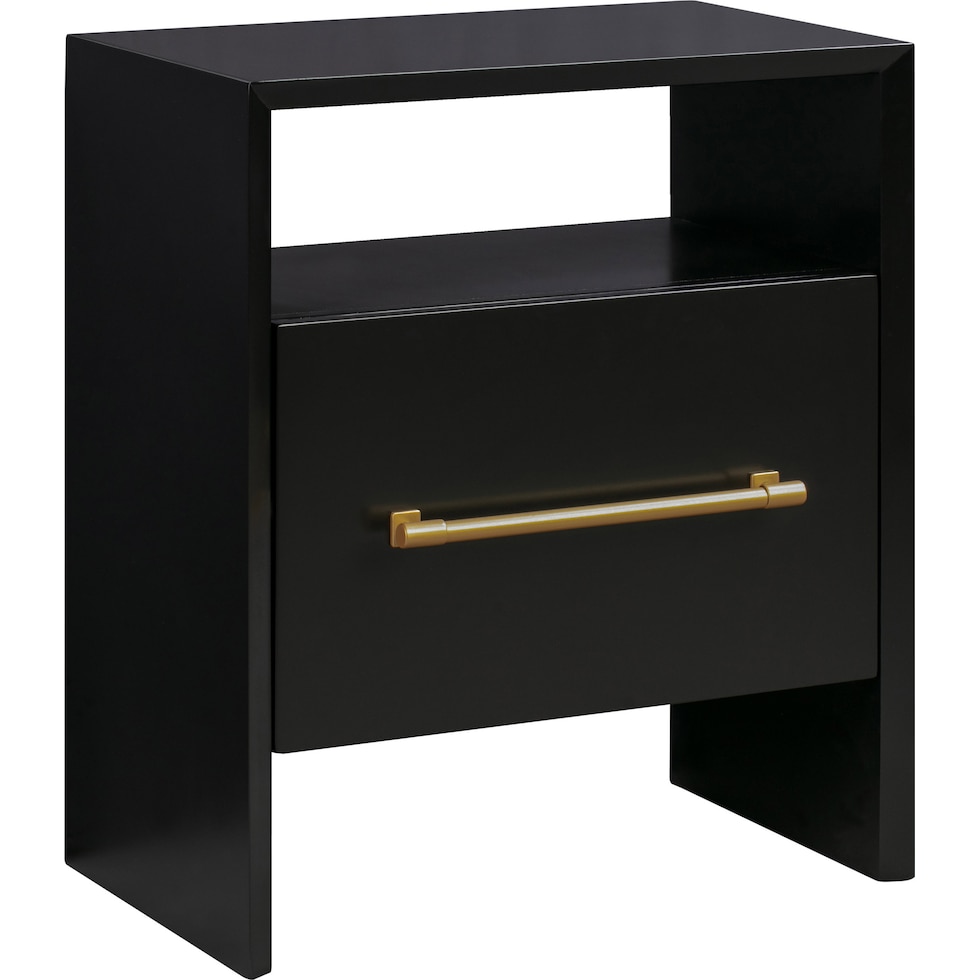 galen black nightstand   