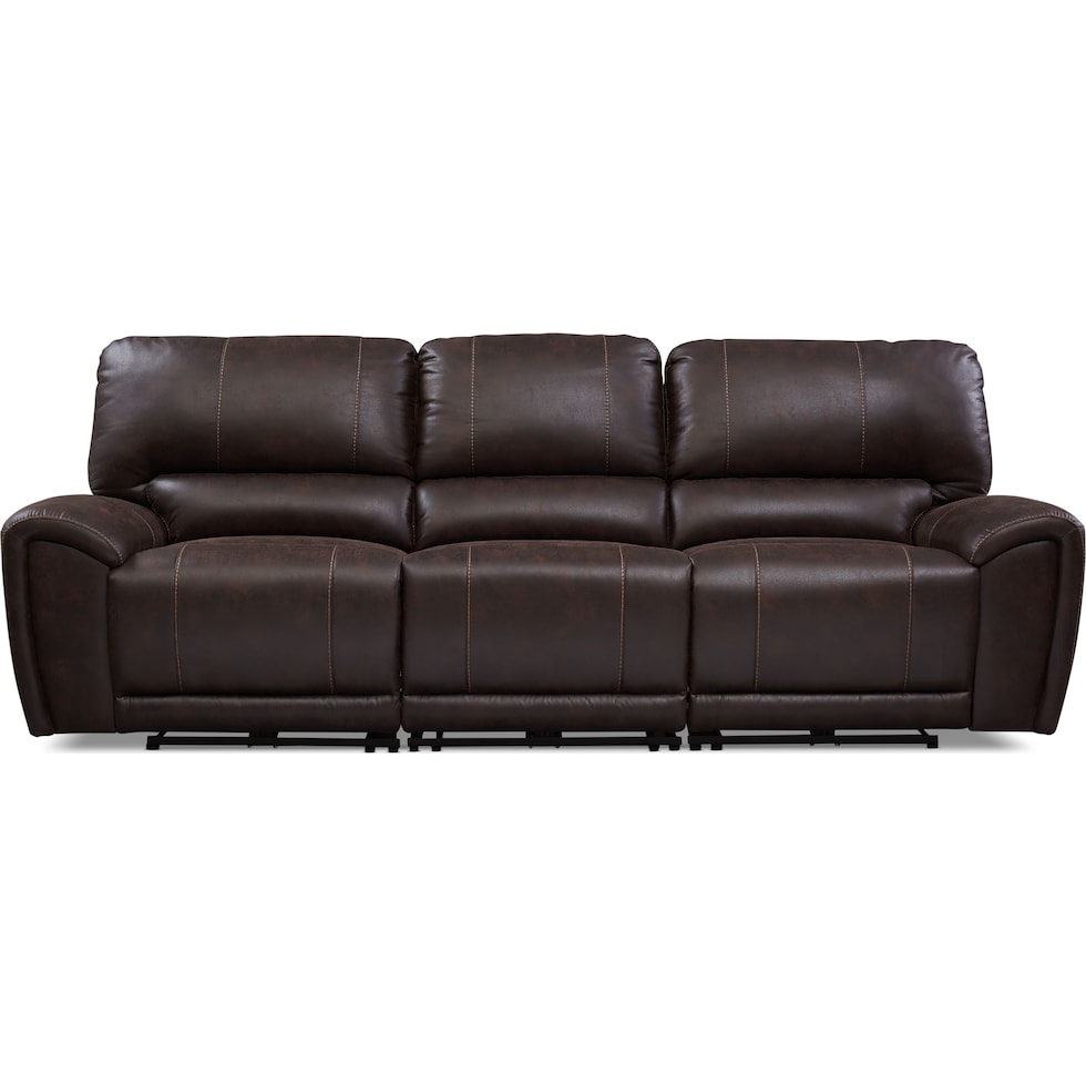 gallant dark brown  pc power reclining sofa   