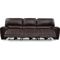 gallant dark brown  pc power reclining sofa   