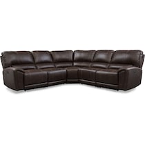 gallant dark brown  pc reclining sectional   