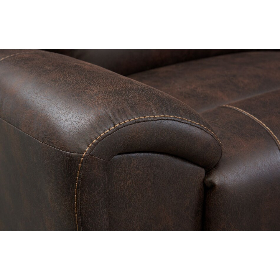gallant dark brown  pc reclining sectional   