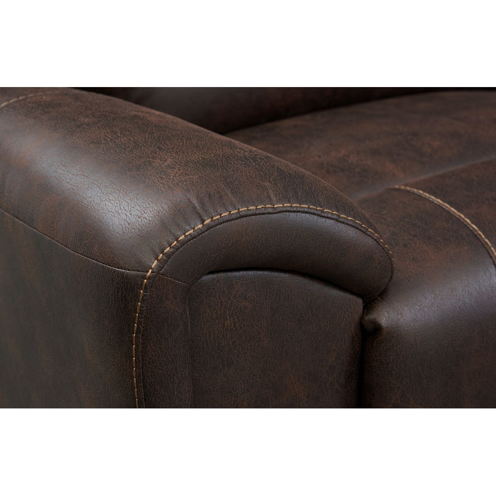 gallant dark brown  pc power reclining sectional   