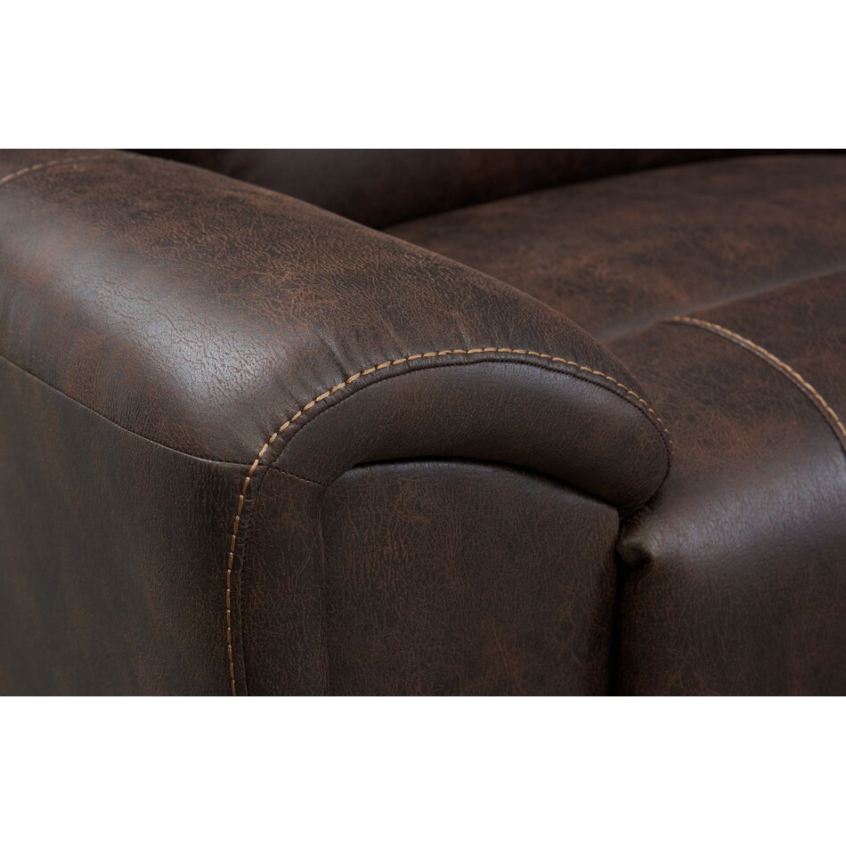 gallant dark brown  pc reclining sectional   