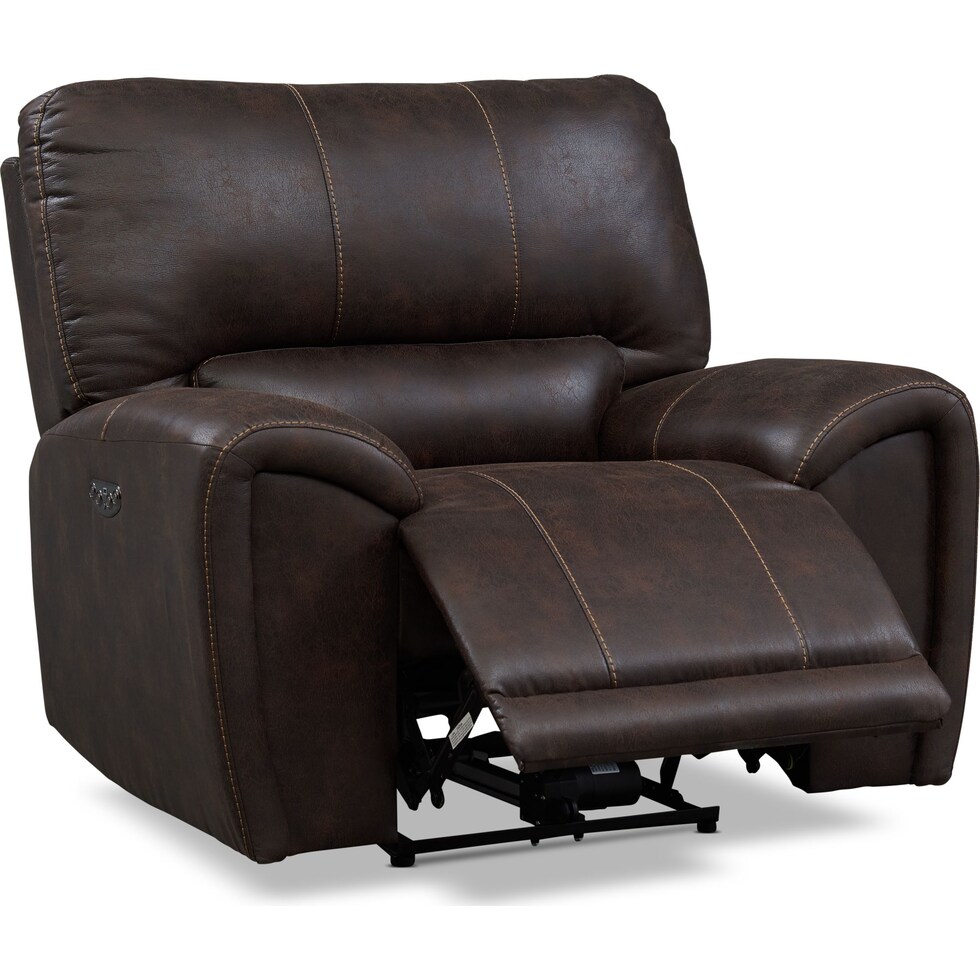gallant dark brown  pc power reclining living room   