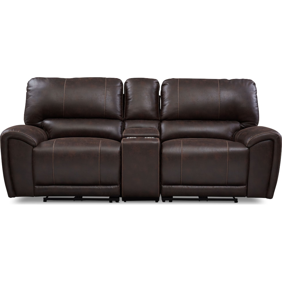 gallant dark brown manual reclining sofa   