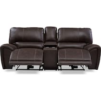 gallant dark brown manual reclining sofa   