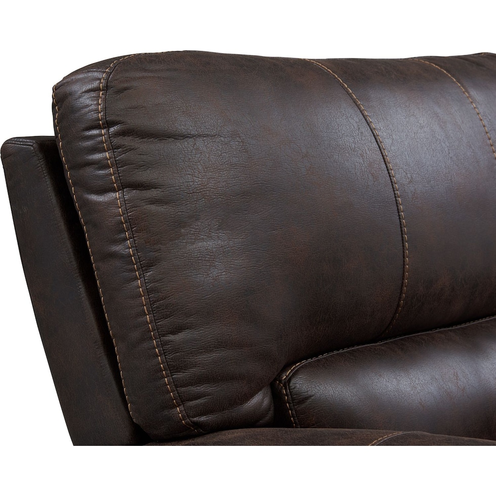 gallant dark brown manual reclining sofa   